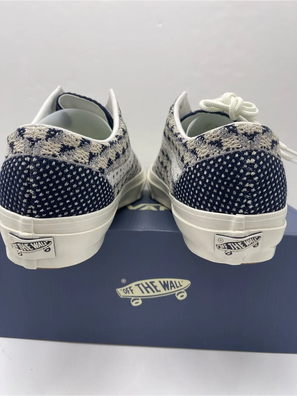 Vans LX Old Skool 36 EK Geo Check Frost Gray Knit Sneakers VN000EFK85T Men’s